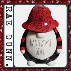 🌸 New Rae Dunn 13”T Handsome Devil Gnome Canister.